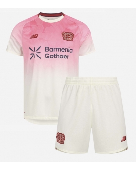 Bayer Leverkusen Maglia Gara Trasferta Repliche 2025-26 Bambino Maniche Corte